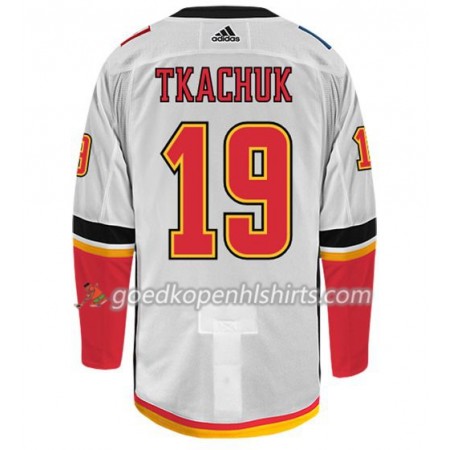 Calgary Flames MATTHEW TKACHUK 19 Adidas Wit Authentic Shirt - Mannen